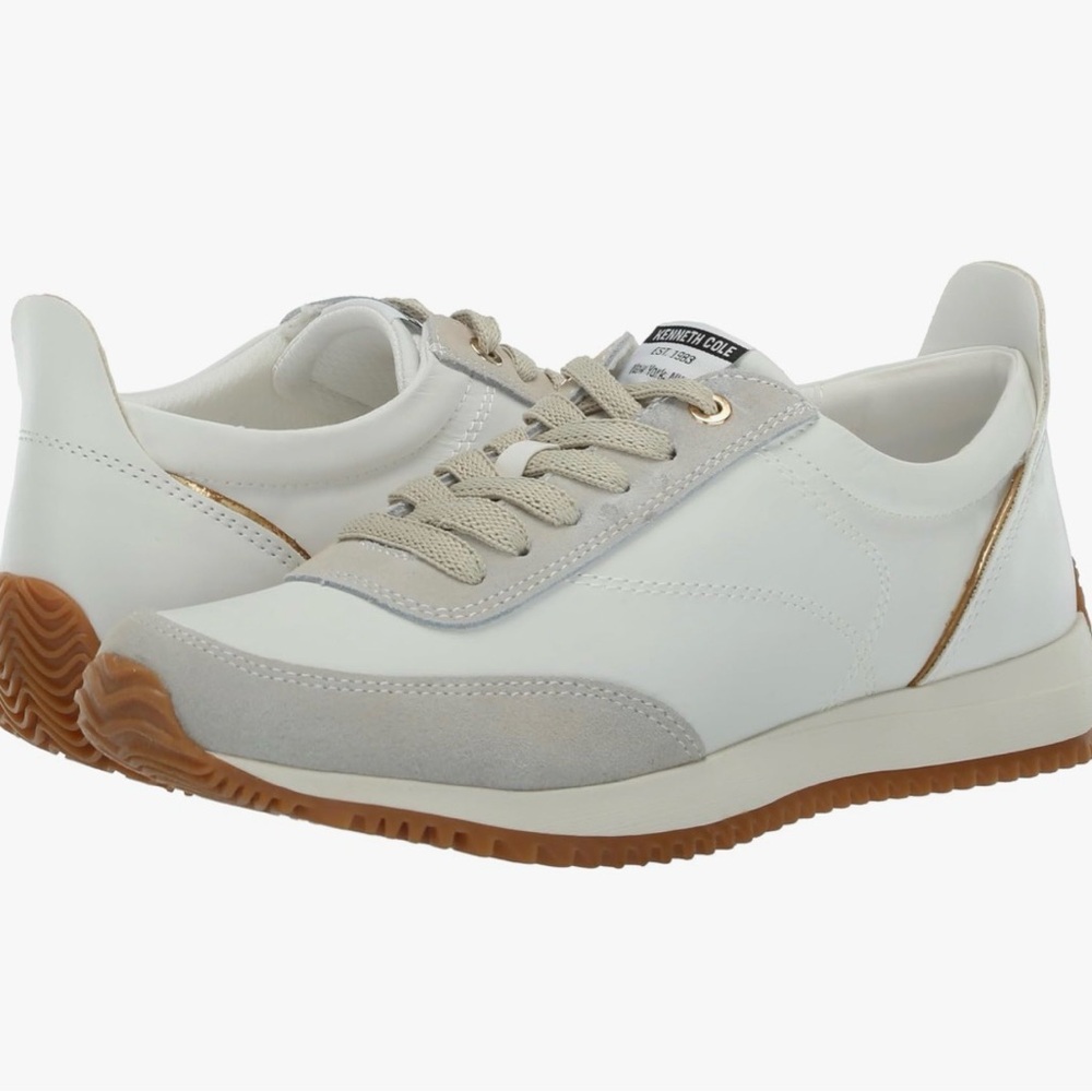 Cream Sneakers with Tan Soles